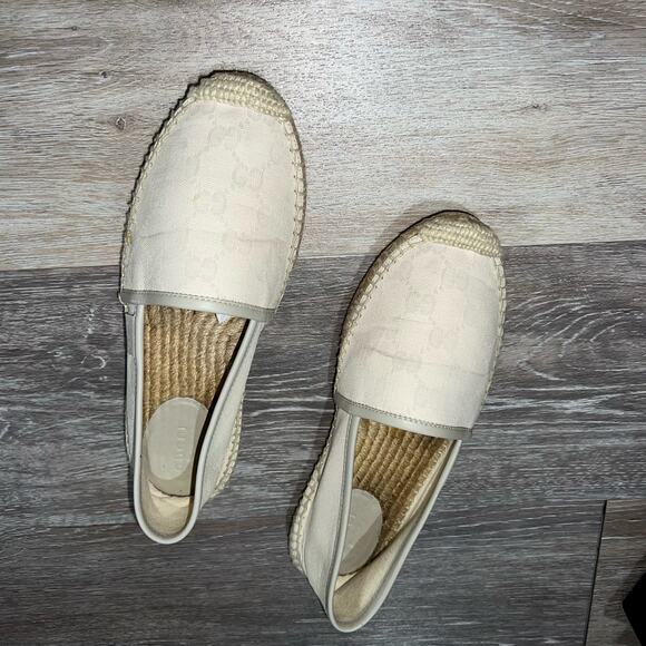 Gucci Cream White GG monogram Espadrilles Size EU 36 - Picture 7 of 8